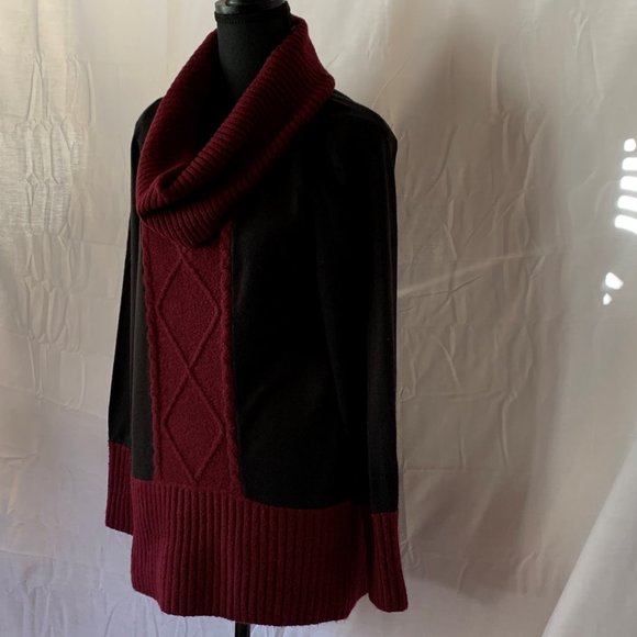 Style & Co. Women's Cowl Neck Sweater Medium Black - Picture 2 of 6